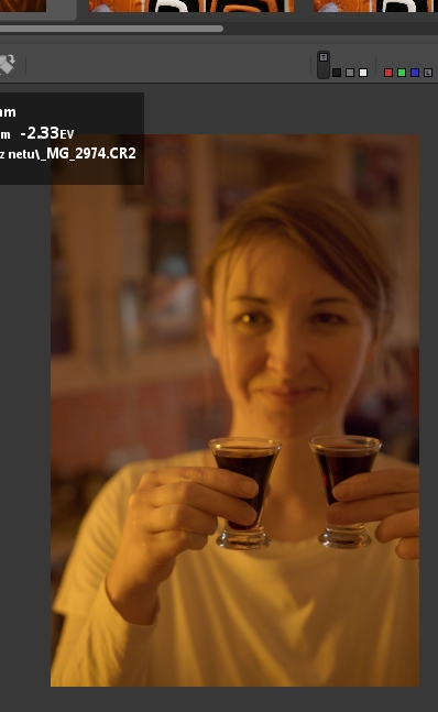 Picture after application of profile